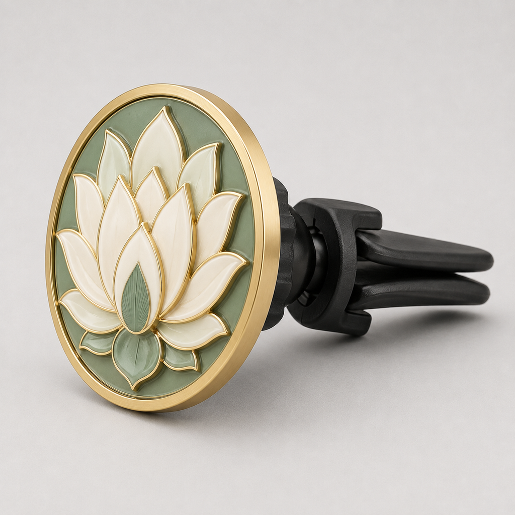 Lotus Shield Car Vent Clip Ornament