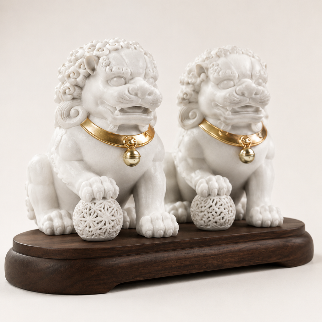 Guardian Lion Pair Dashboard Ornament
