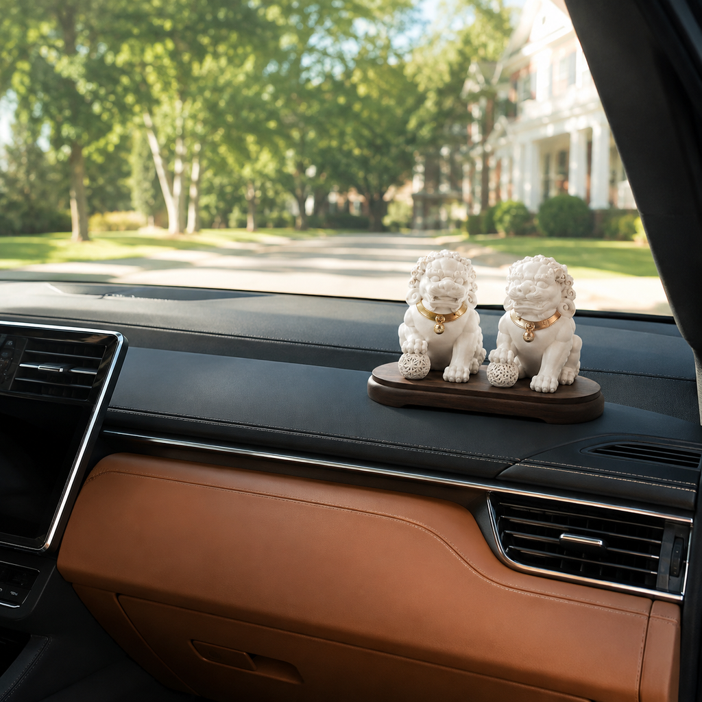 Guardian Lion Pair Dashboard Ornament