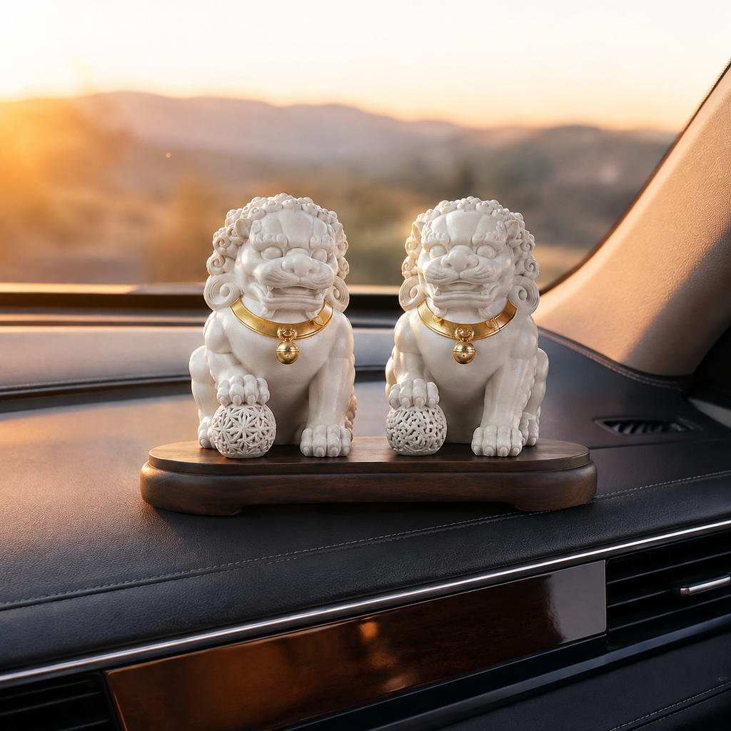Guardian Lion Pair Dashboard Ornament