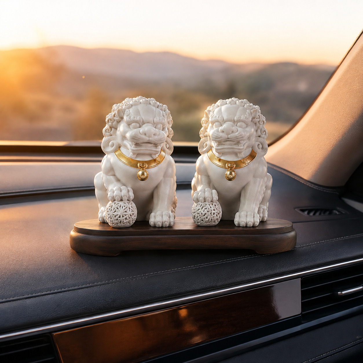 Guardian Lion Pair Dashboard Ornament