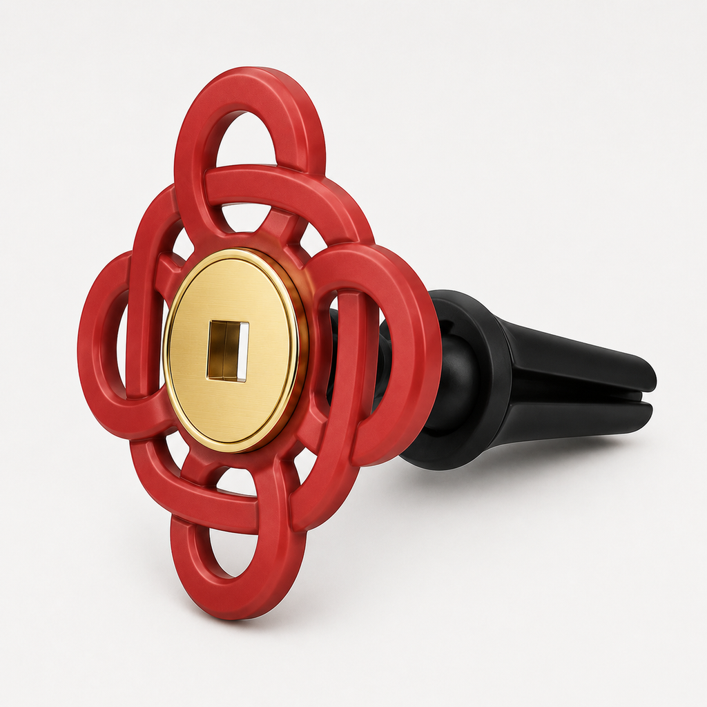 Good-Wishes Knot Coin Vent Clip