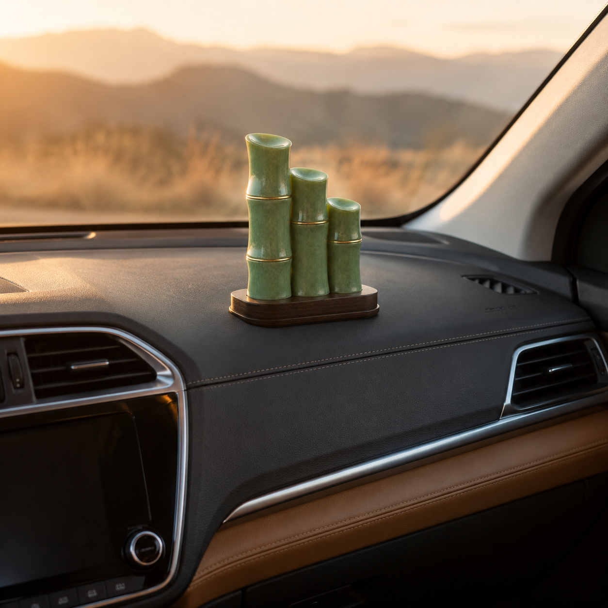 Bamboo Peace Plaque Dashboard Ornament