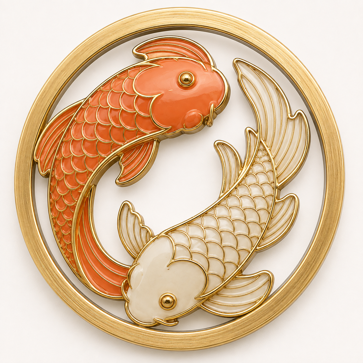 Koi Harmony Spinner Car Vent Clip