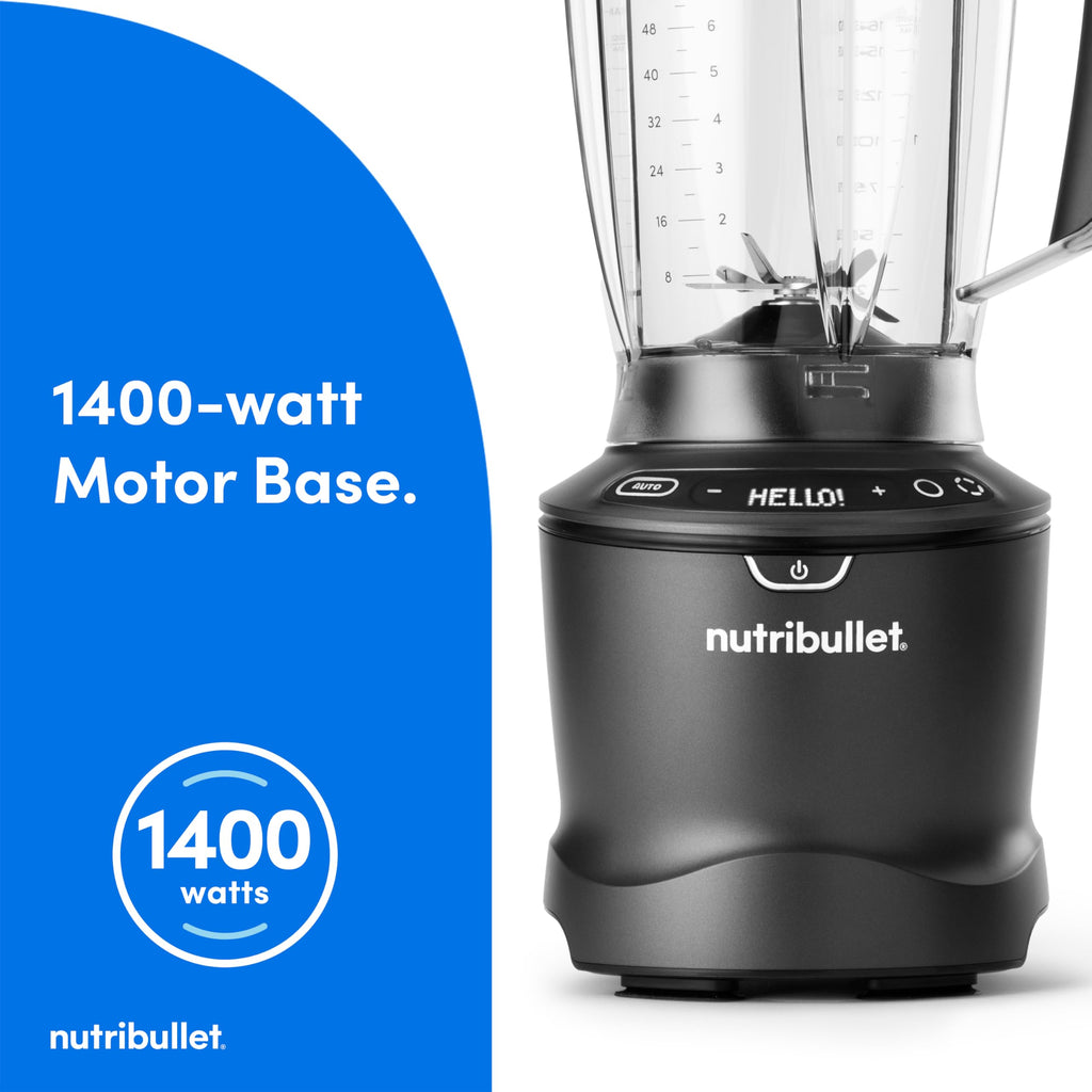 1400-Watt Blender Combo, Multi-Function Countertop Blender with Multiple Speed Settings, Gunmetal