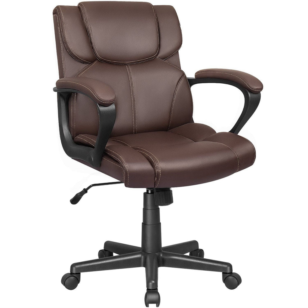 Mid Back Office Chair, Ergonomic Swivel Computer Task Chair for Home Office, Work and Study