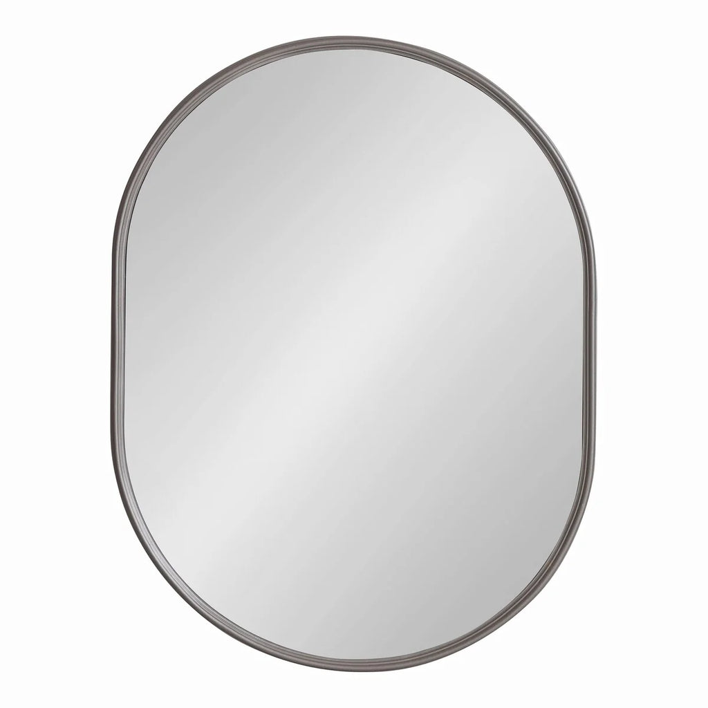 Modern Capsule Framed Wall Mirror, Decorative Oval Accent Mirror for Living Room, Bedroom and Entryway