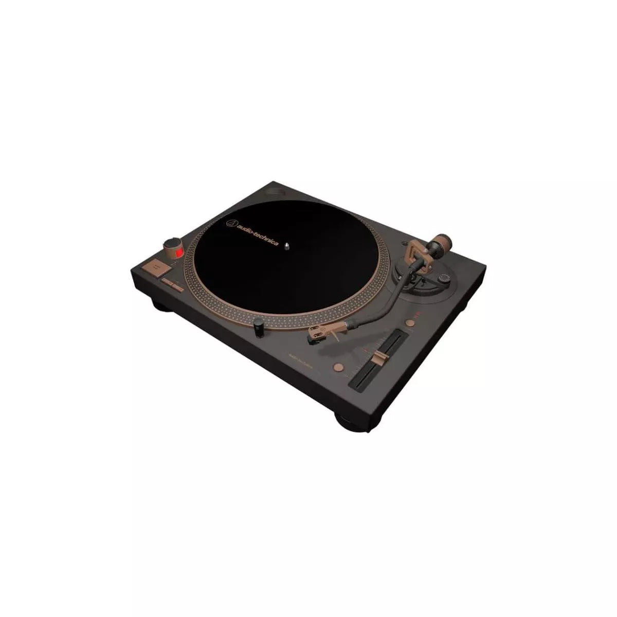 Direct-Drive USB Turntable, 3-Speed Vinyl Player with Built-In Preamp and Digital Conversion, Bronze