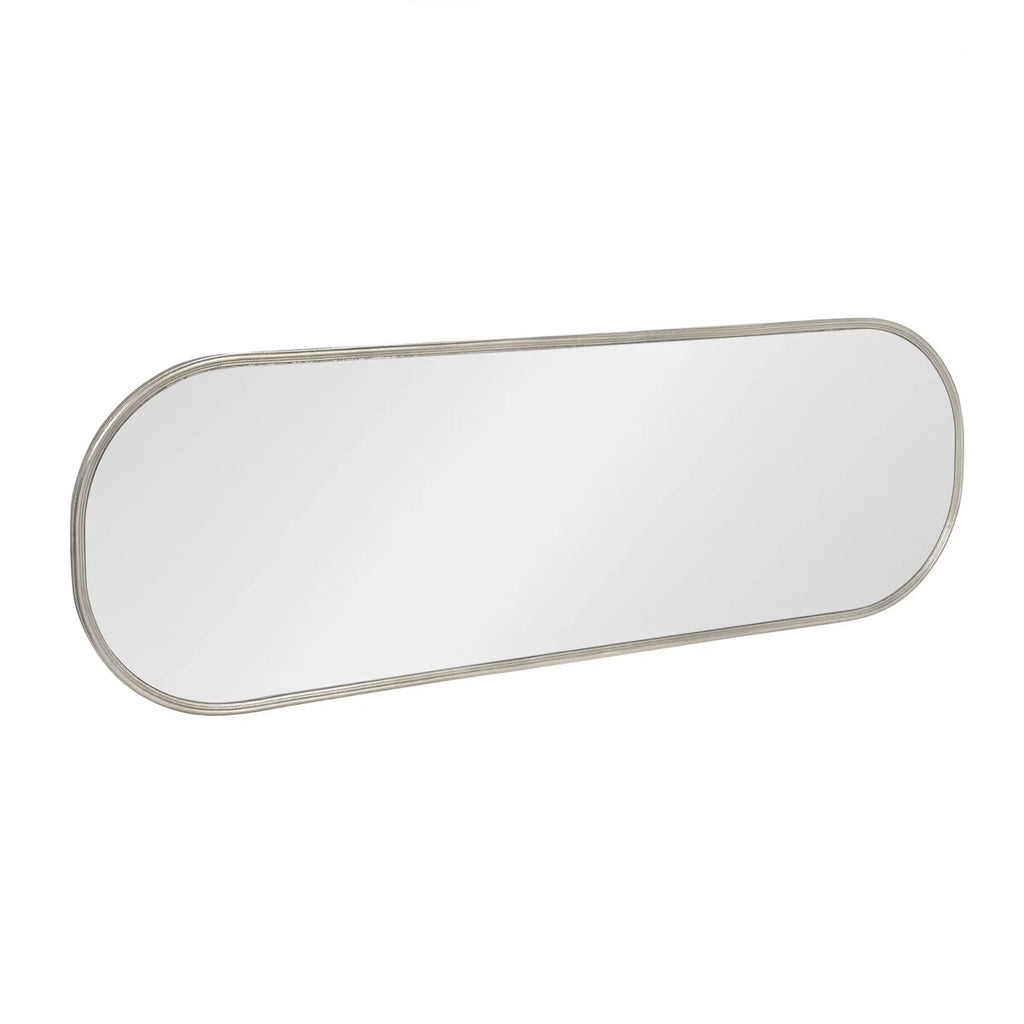 Modern Capsule Framed Wall Mirror, Decorative Oval Accent Mirror for Living Room, Bedroom and Entryway