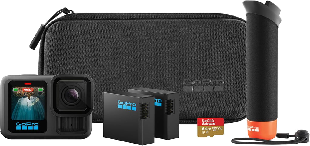 Waterproof Action Camera, 5.3K 60FPS Video, 27MP Photos, Wide-Angle Lens Compatibility, Black