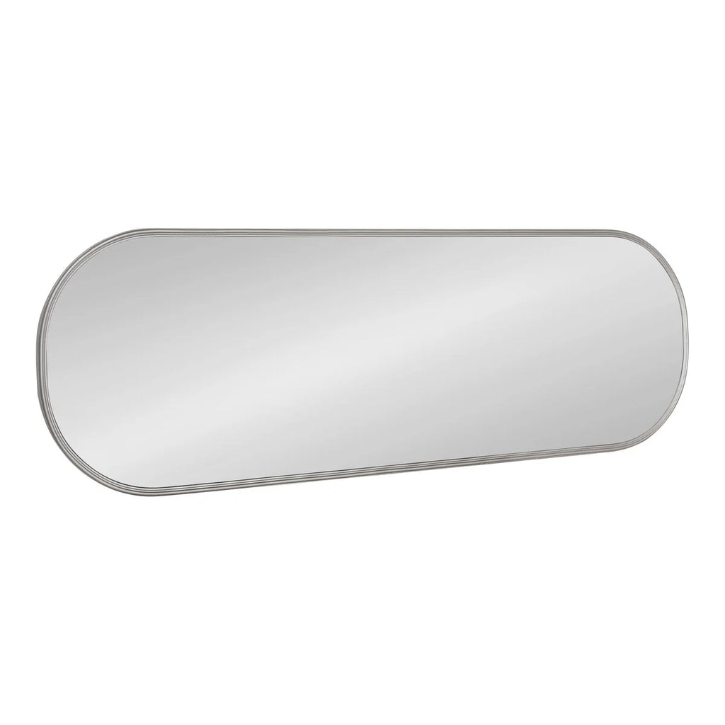Modern Capsule Framed Wall Mirror, Decorative Oval Accent Mirror for Living Room, Bedroom and Entryway
