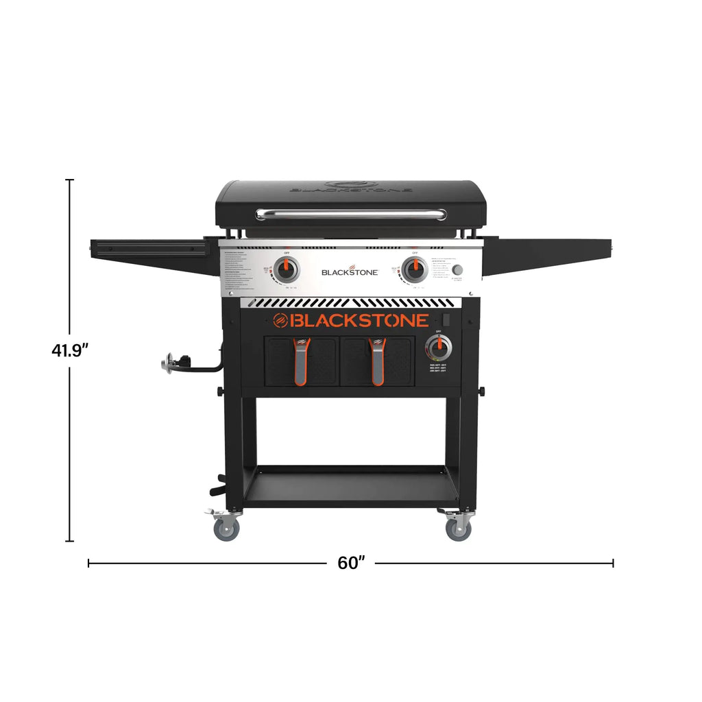 28" 2-Burner Propane Griddle with Air Fryer – 524 sq in Cooktop, Hood & Warming Drawer