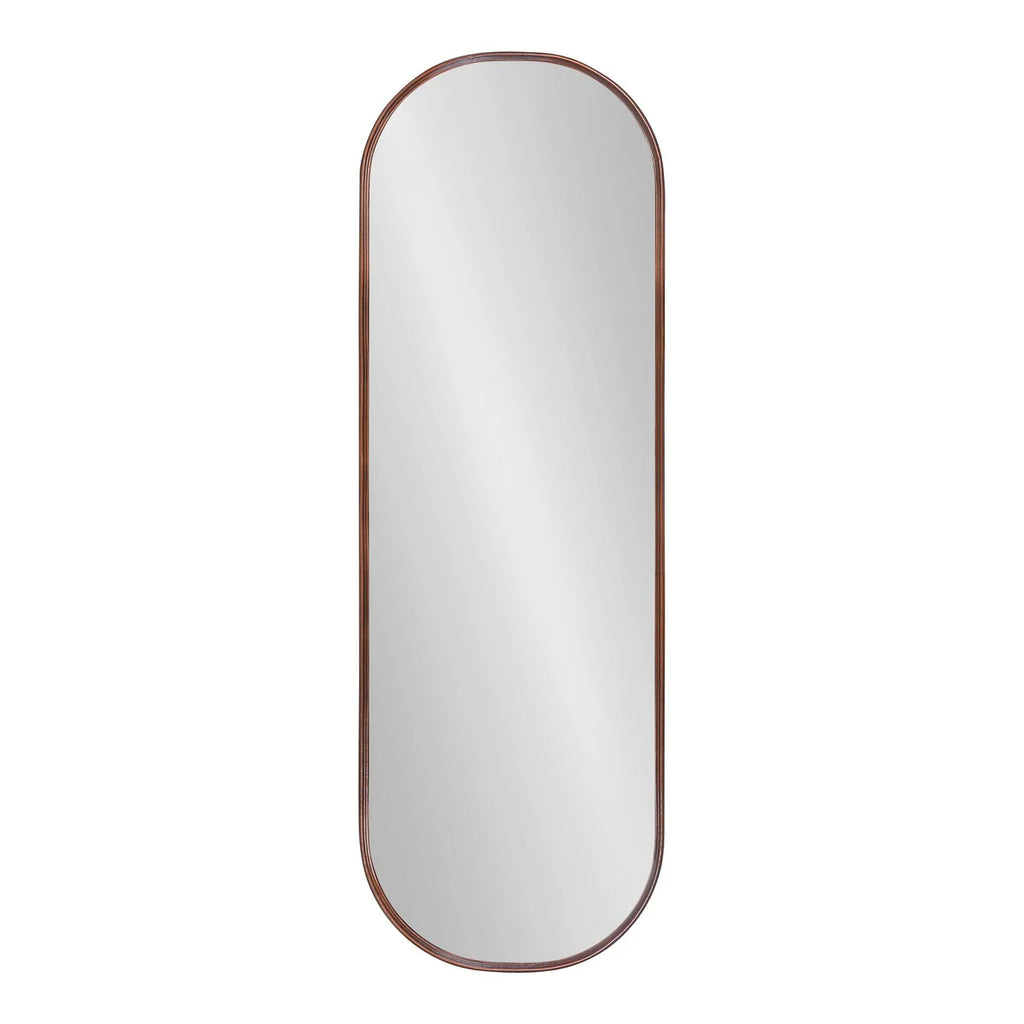 Modern Capsule Framed Wall Mirror, Decorative Oval Accent Mirror for Living Room, Bedroom and Entryway