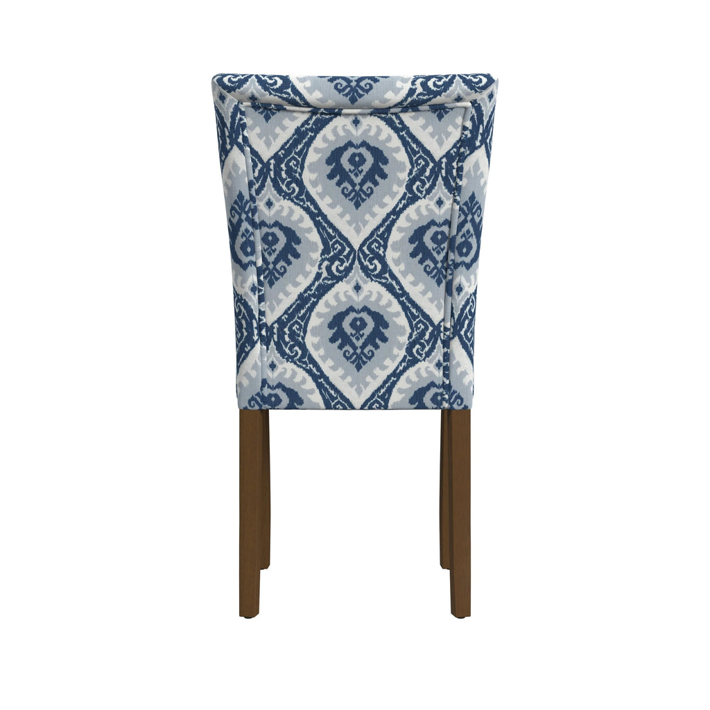 Set of 2 Upholstered Medallion Dining Chairs, Comfortable Parsons Style Chairs for Kitchen and Dining Room