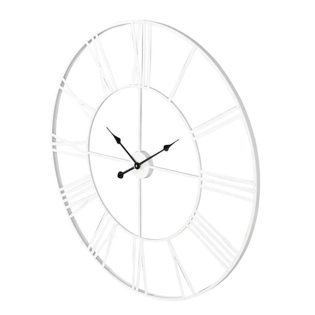 Modern Round Metal Wall Clock, Decorative Circular Hanging Clock for Living Room, Bedroom and Office