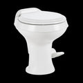 Standard-Height Heavy-Duty Plastic RV Toilet, White