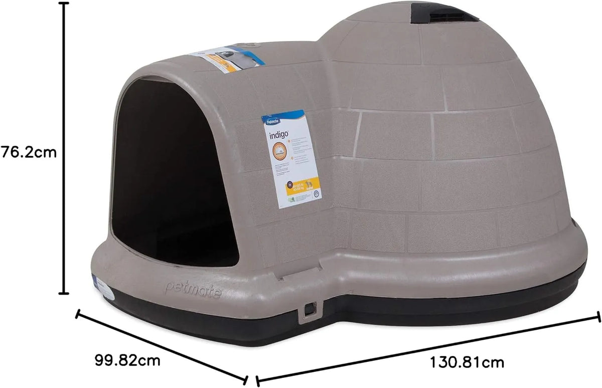 XL Igloo Dog House for 90–125 Lb. Dogs, All-Weather Pet Shelter, Made in USA