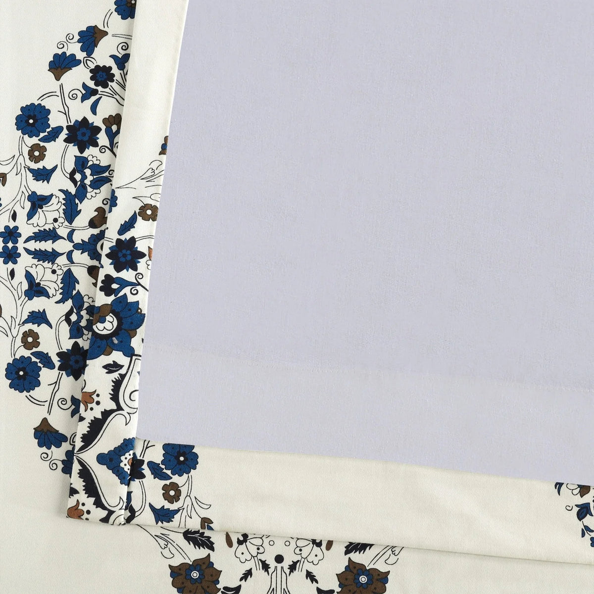 Medallion Damask Printed Cotton Room Darkening Curtain Panel, 1 Piece
