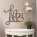 Live Laugh Love Wall Decor, Inspirational Metal Wall Art Sign for Living Room, Bedroom and Home Decoration
