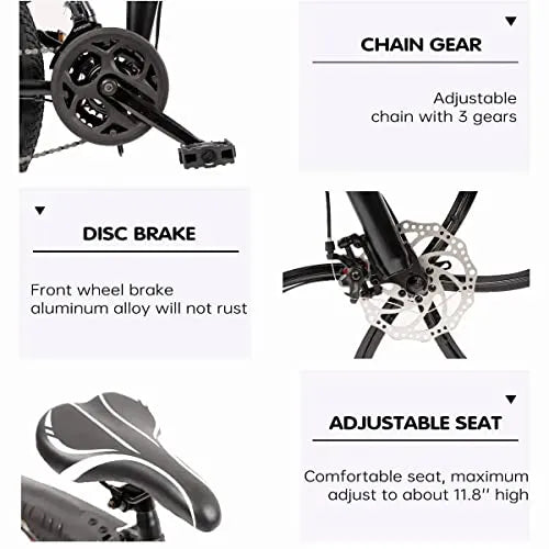 26-Inch Folding Mountain Bike for Adults, 21-Speed, Dual Suspension
