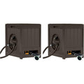 125-Foot Auto-Rewind Water-Powered Garden Hose Reel, Java, 2-Pack