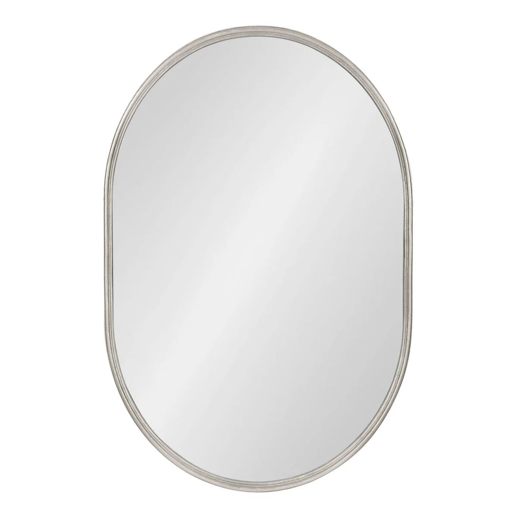 Modern Capsule Framed Wall Mirror, Decorative Oval Accent Mirror for Living Room, Bedroom and Entryway