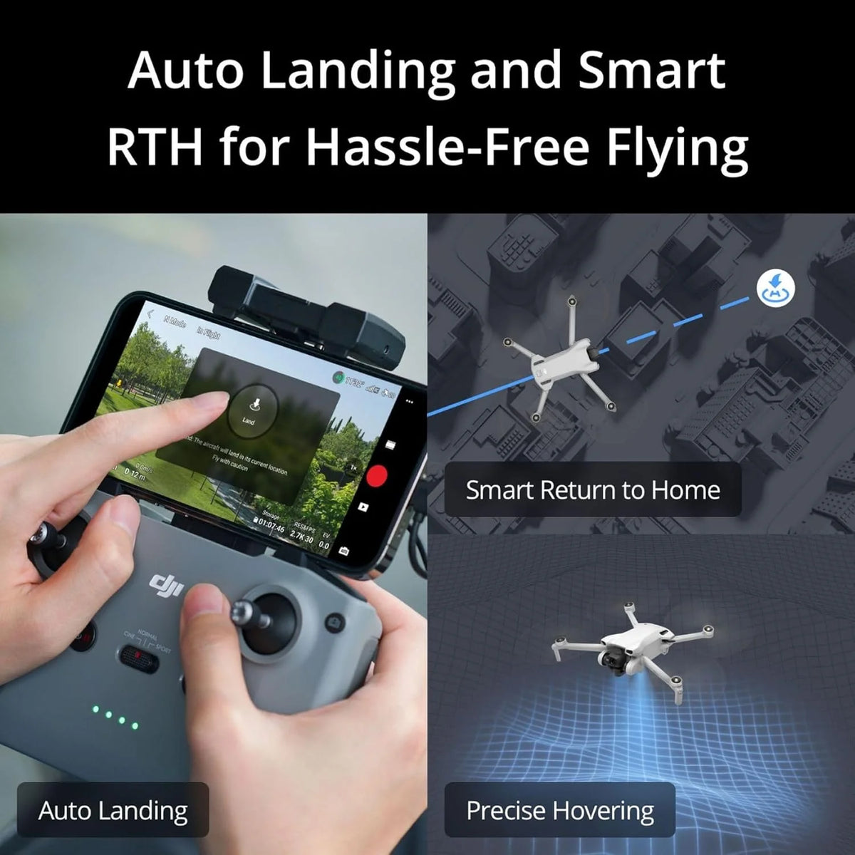 4K Camera Drone with 38-Min. Flight Time, 10 km Video Transmission, GPS Auto Return and Vertical Shooting