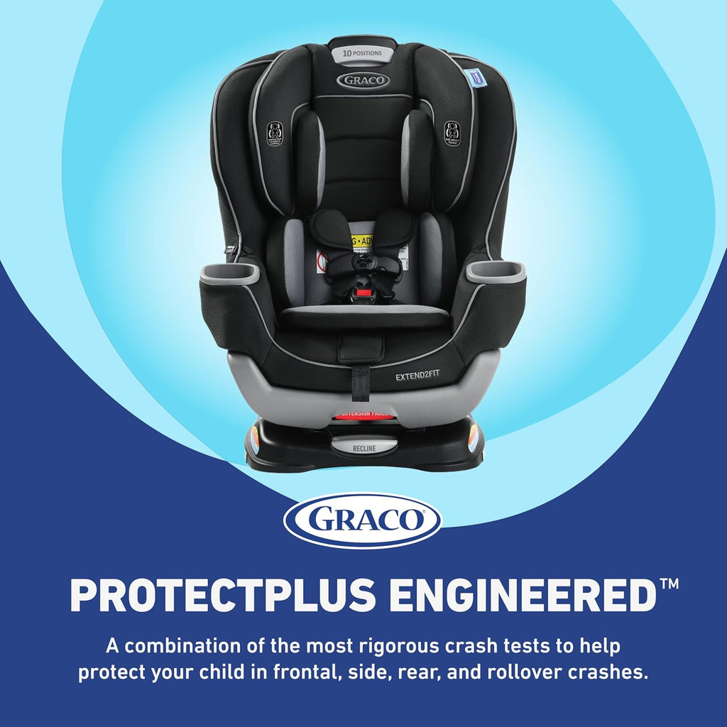 Convertible Baby Car Seat, Rear- and Forward-Facing, with Adjustable Extension Panel, Gotham