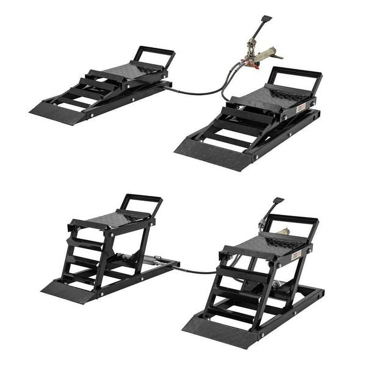 Hydraulic Car Lift with Ramps, 3,000 lb. Capacity per Pair, Heavy-Duty Vehicle Lift for Automotive Maintenance and Repair