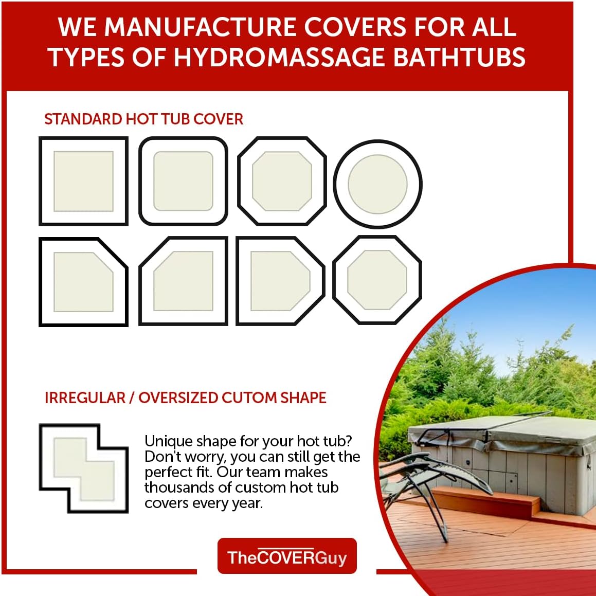 Premium Custom Replacement Spa Cover – Tapered 6", 5", or 4" for All-Climate Energy Savings