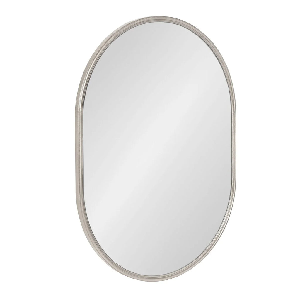 Modern Capsule Framed Wall Mirror, Decorative Oval Accent Mirror for Living Room, Bedroom and Entryway