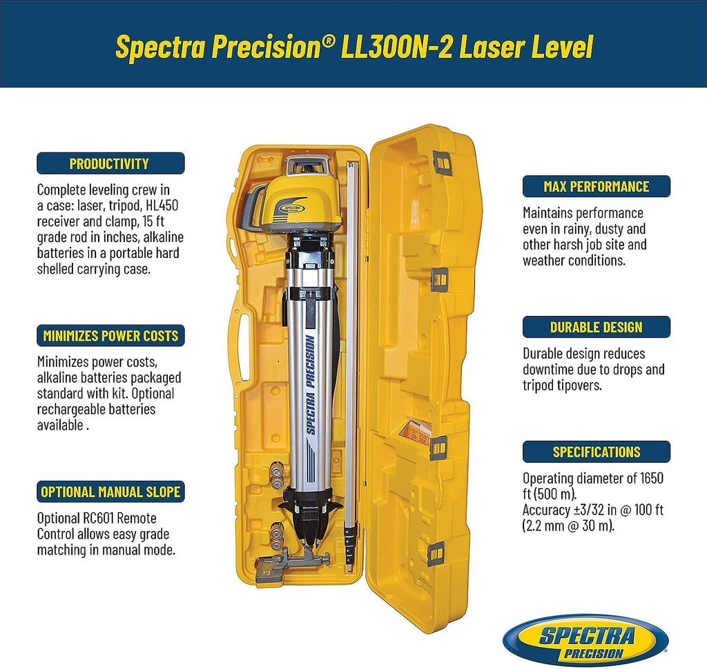 Laser Level Kit with Receiver and Tripod