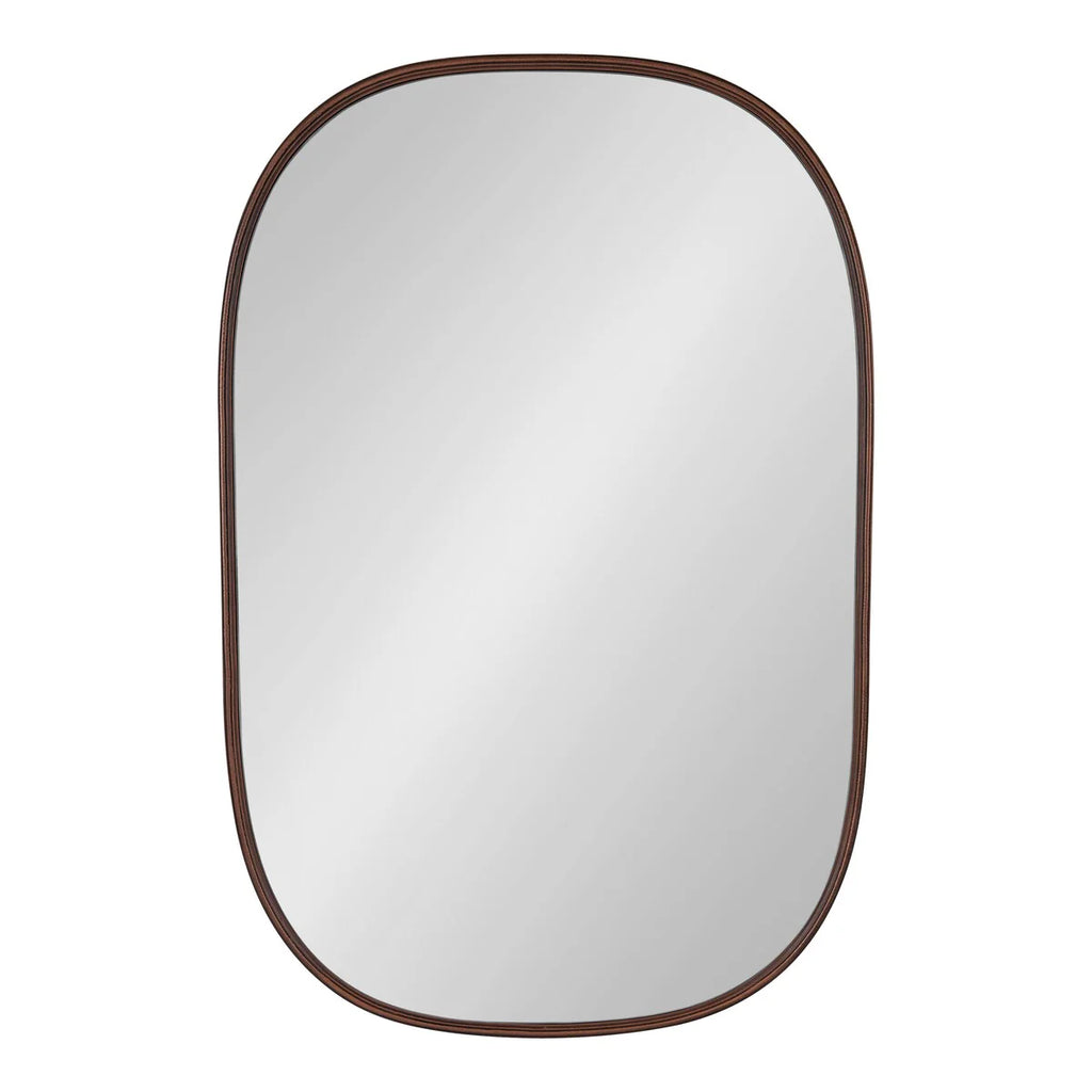 Modern Capsule Framed Wall Mirror, Decorative Oval Accent Mirror for Living Room, Bedroom and Entryway