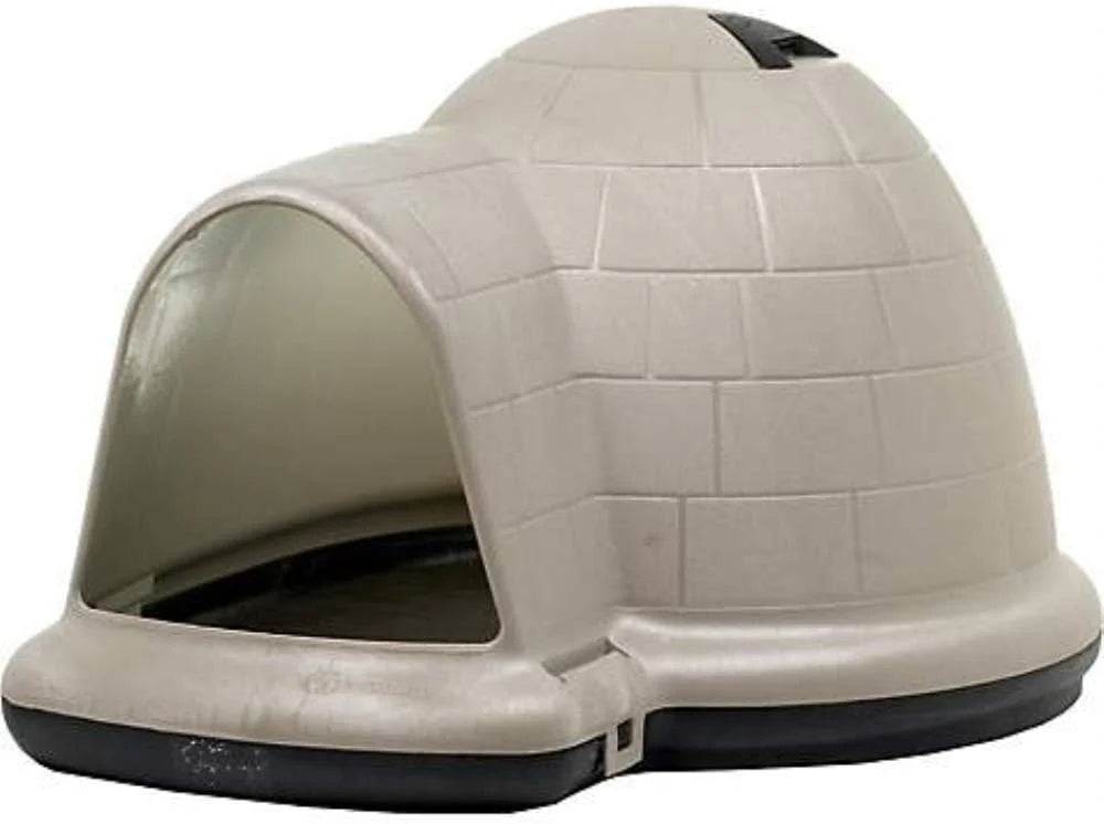 XL Igloo Dog House for Dogs 90-125 Lbs., All-Weather Pet Shelter, Made in USA