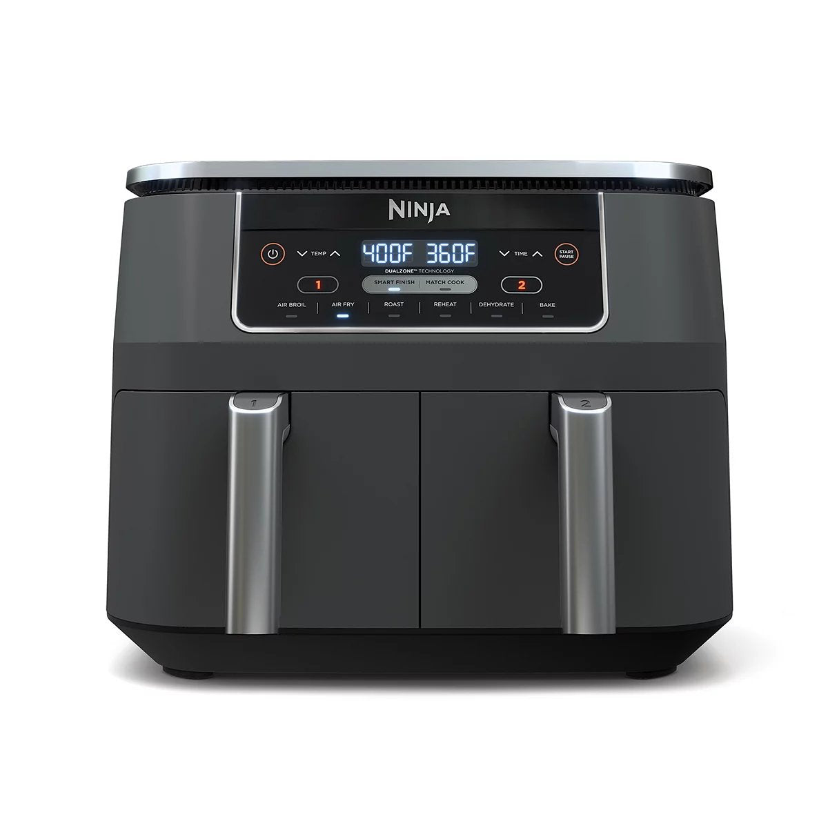 8-Qt 2-Basket Air Fryer – 6-in-1 with DualZone Technology and Smart Finish