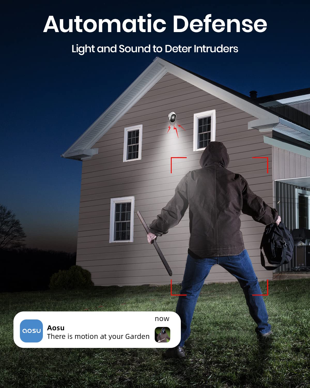 Wireless Outdoor Security Camera System – 2K HD, 166° Wide Angle, 100% Wire-Free, No Monthly Fees