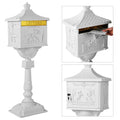 Cast Aluminum Mailbox with Post – Rustproof Weather-Resistant Mailbox Set
