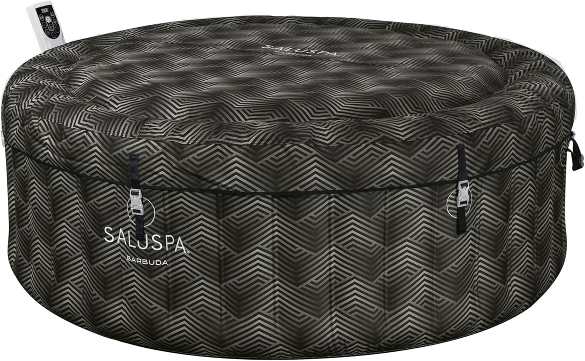 71 x 26-Inch Inflatable Hot Tub Spa for 2-4 Persons, Portable, with 2 Covers, Black