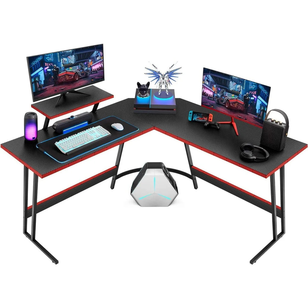 L Shaped Gaming Desk, Corner Computer PC Workstation for Gaming, Home Office and Study