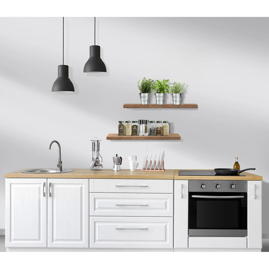 24 Inch Extra Long Floating Wall Shelf, Wall Mounted Display and Storage Shelf for Home Decor