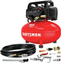 6 Gallon Pancake Air Compressor, Oil-Free Portable Compressor Kit for Garage, Workshop and DIY Projects