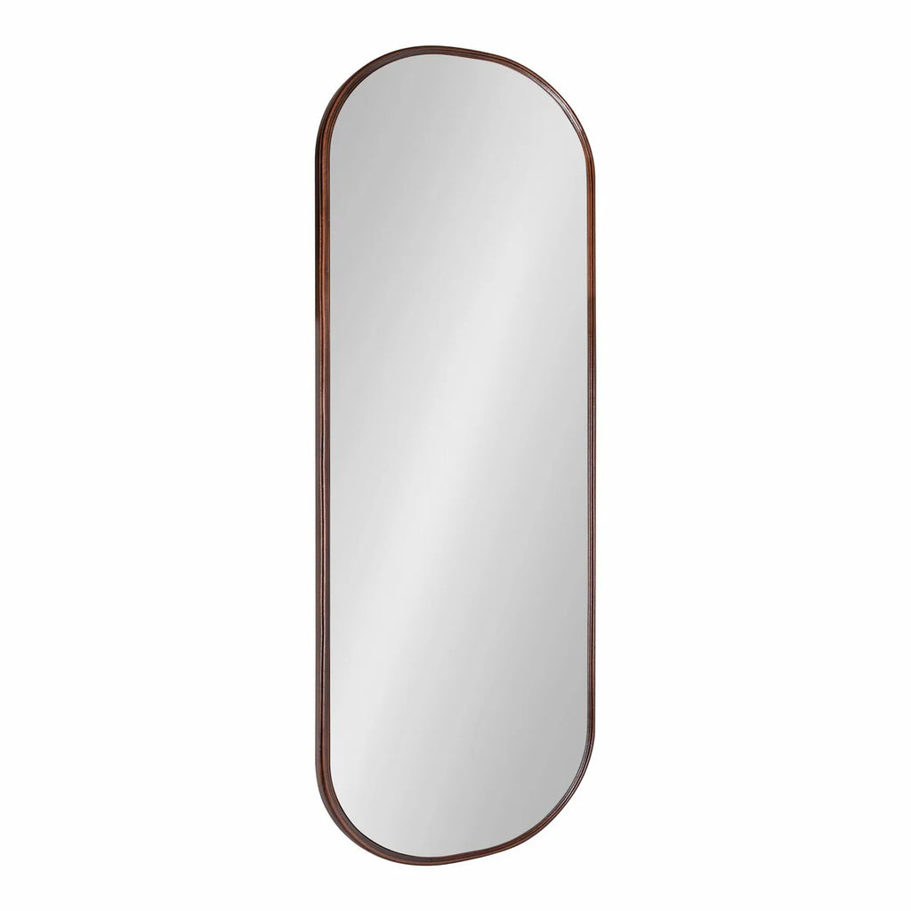 Modern Capsule Framed Wall Mirror, Decorative Oval Accent Mirror for Living Room, Bedroom and Entryway