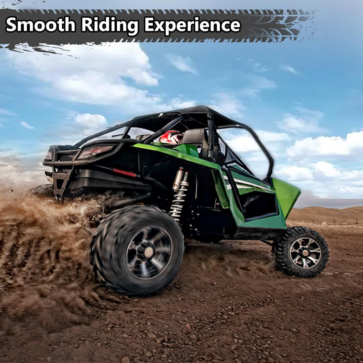 Set of 2 26x12-12 6PR All-Terrain ATV/UTV Off-Road Tires, Black