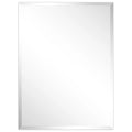 Frameless Beveled Prism Wall Mirror, Clear Square or Rectangular Decorative Mirror for Bathroom, Bedroom and Home Decor
