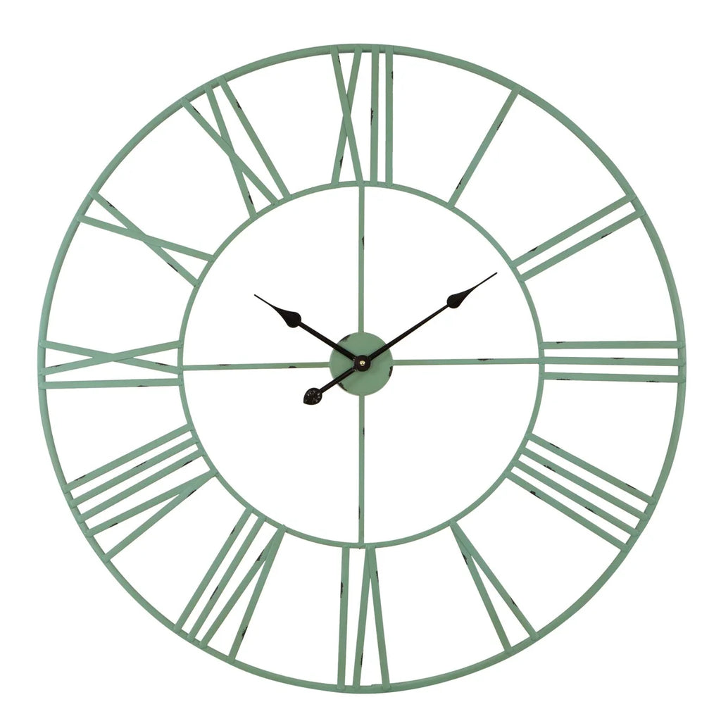 Modern Round Metal Wall Clock, Decorative Circular Hanging Clock for Living Room, Bedroom and Office