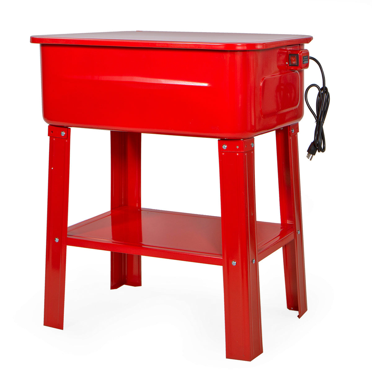 20-Gallon Parts Washer, Heavy-Duty Cleaning Tank with General-Purpose Solvent Pump, Automotive Parts Cleaning Machine