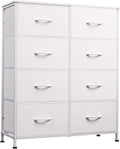 Tall Fabric Dresser with 8 Drawers, Bedroom Storage Chest and Clothing Organizer for Home and Closet