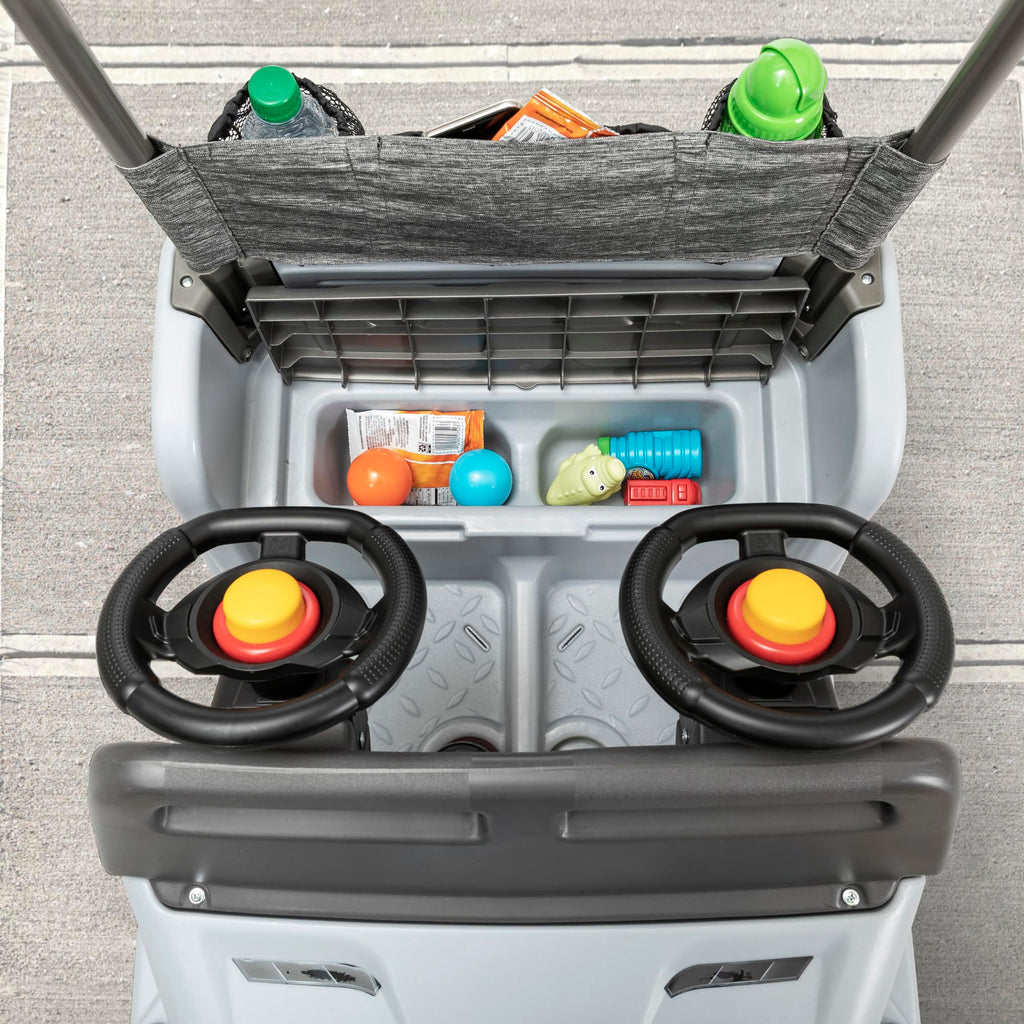 Kids 2-Seat Side-by-Side Push Car, Push Ride-On SUV, Double Seat Ride-On Toy Vehicle for Toddlers and Young Children