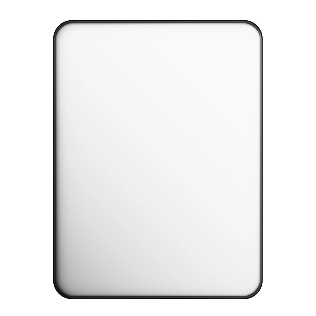 Aluminum Alloy Rounded Corner Vanity Mirror, Modern Wall Mounted Mirror for Bathroom, Bedroom and Home Decor
