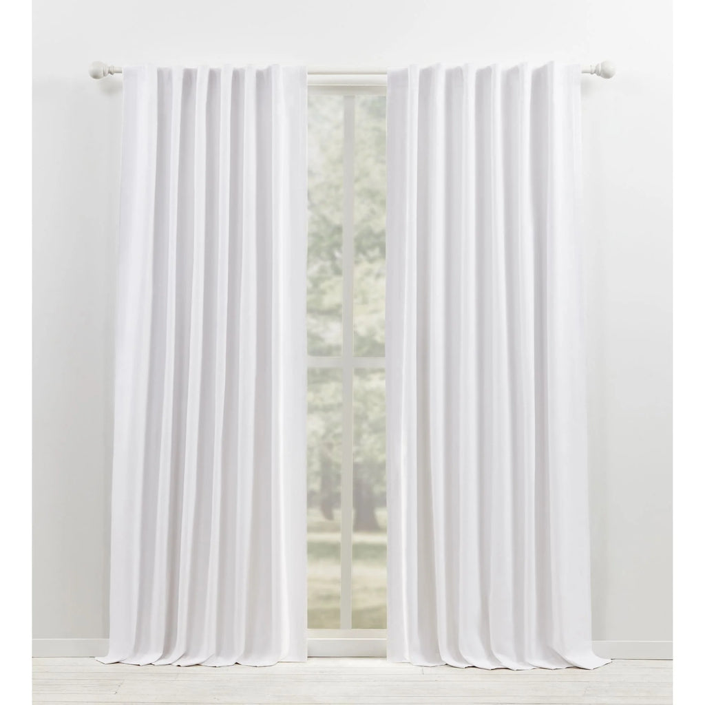 Blackout Single Curtain Panel, Back Tab and Rod Pocket Window Curtain